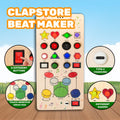 Clapstore Beatmaker Montessori Busyboard , Interactive Sound and Light Sensory Toy for Toddlers Ages 1-6, Promotes Musical Learning, Enhances Hand-Eye Coordination and Develops Fine Motor Skills