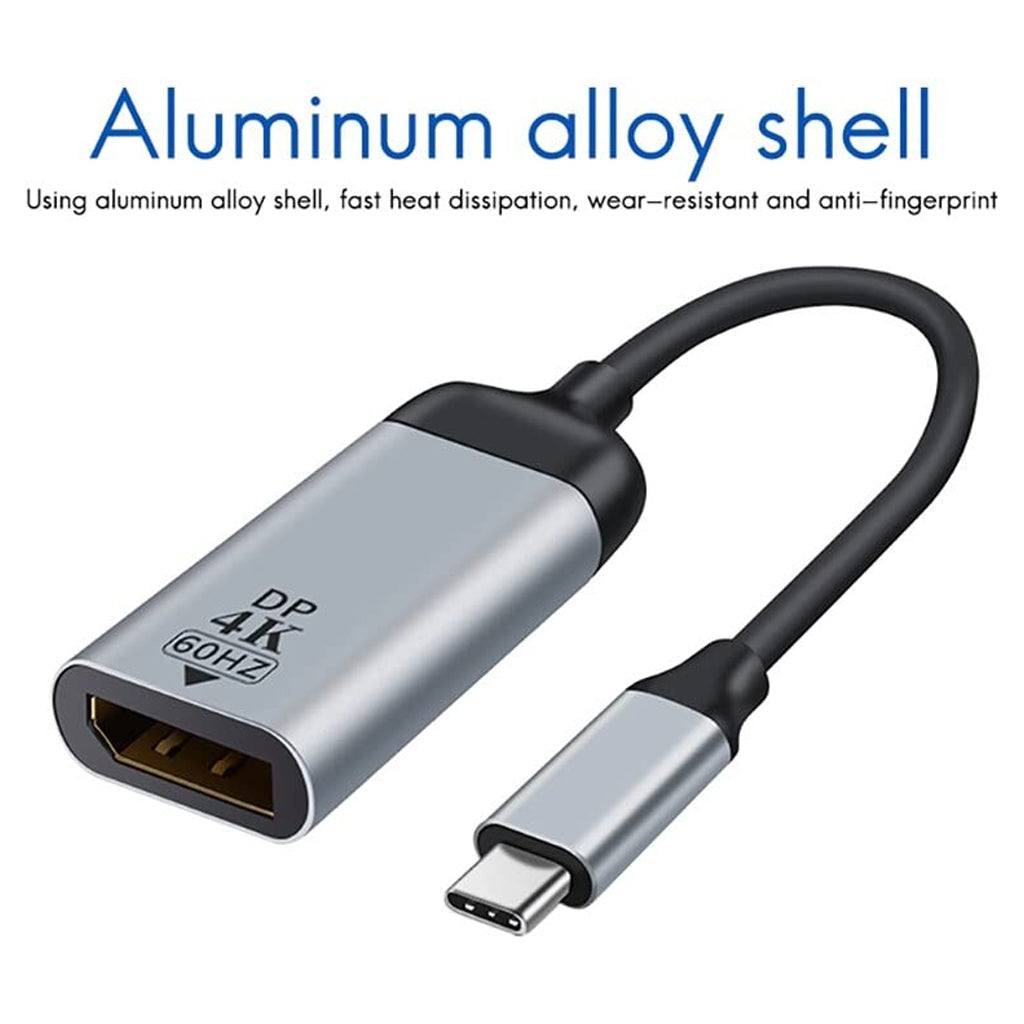 TECPHILE DP to Type-C 4K@60Hz Adapter Converter